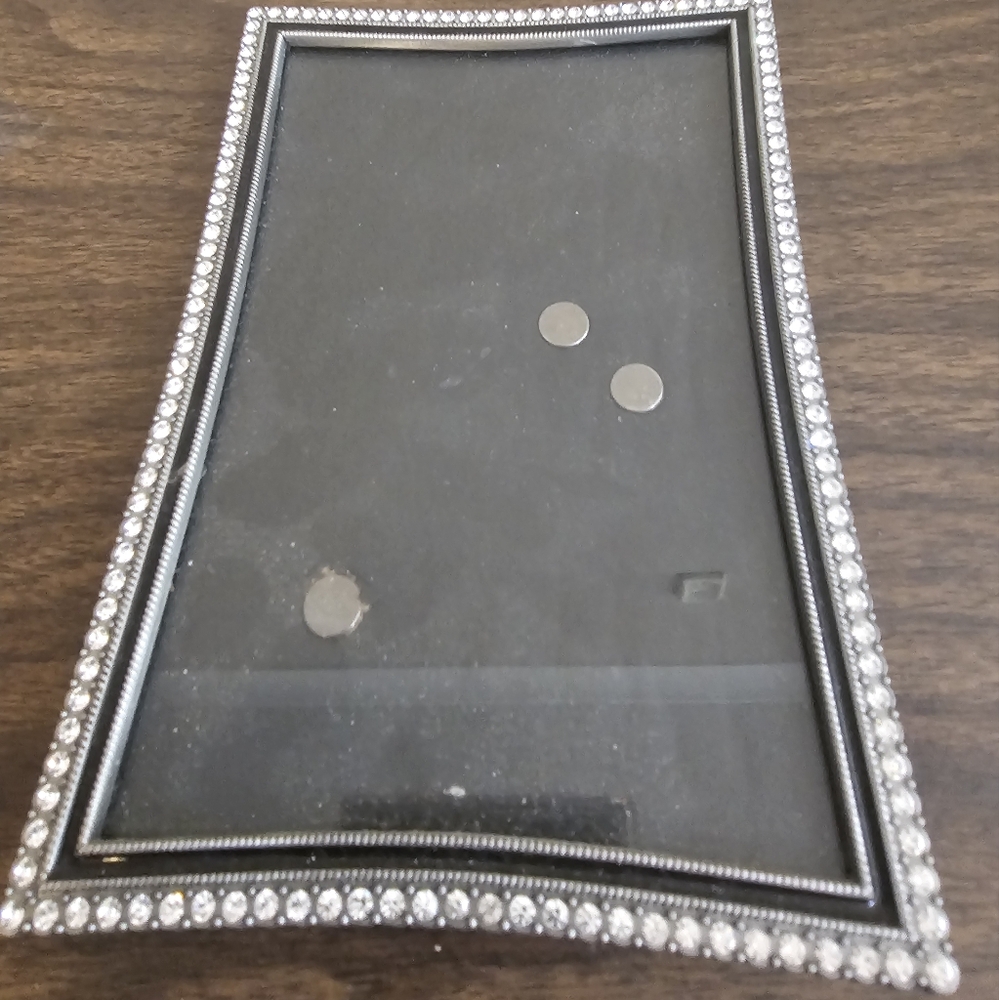 Silver Rhinestone & Black Enamel Photo Frame - Picture 3 of 3
